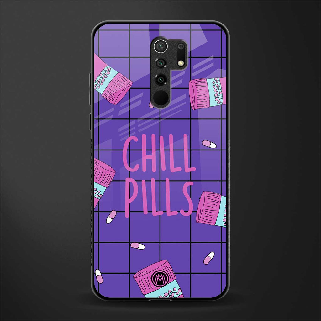 chill pills glass case for redmi 9 prime image