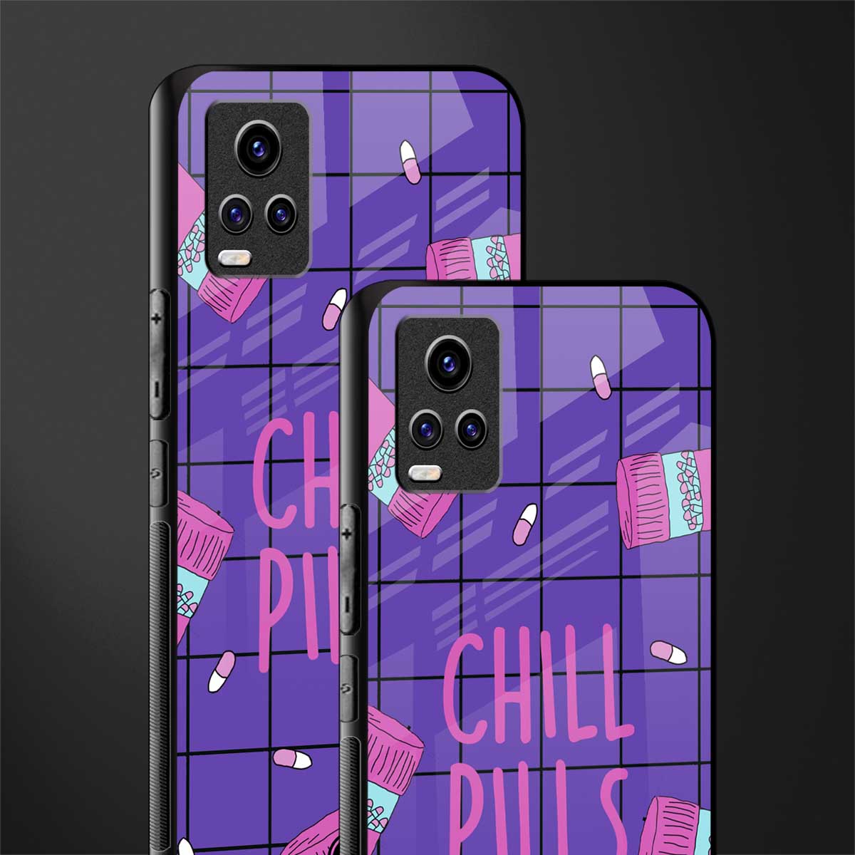chill pills glass case for vivo v20 image-2