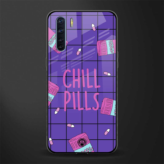chill pills glass case for oppo f15 image
