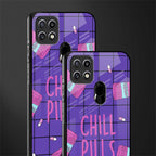 chill pills glass case for oppo a15s image-2