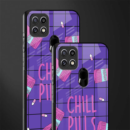 chill pills glass case for oppo a15s image-2