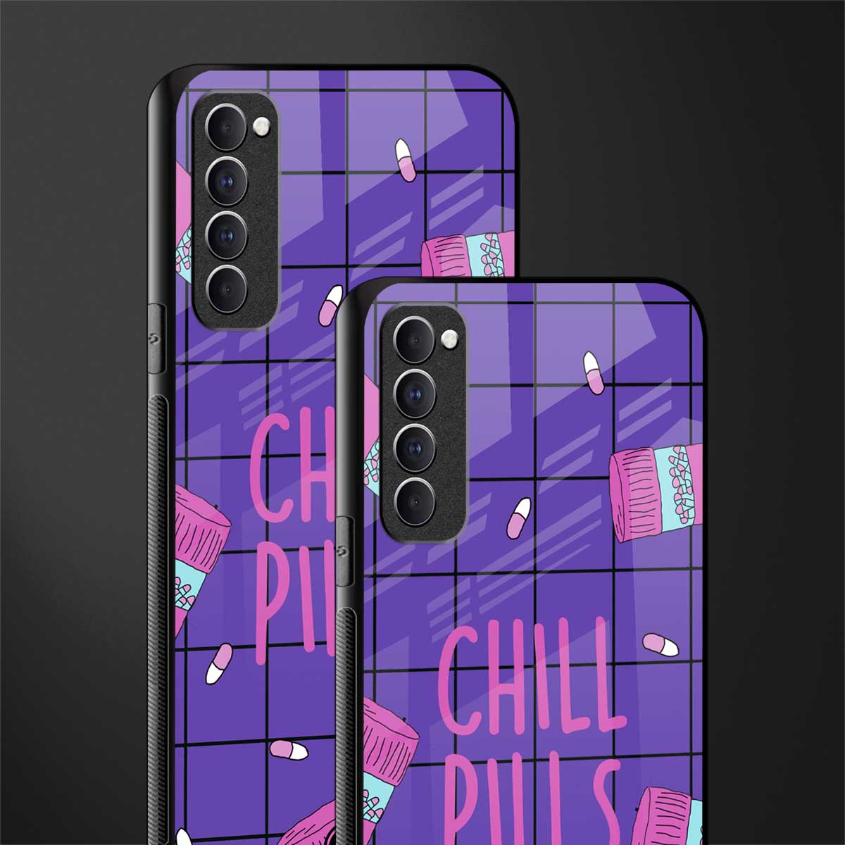 chill pills glass case for oppo reno 4 pro image-2