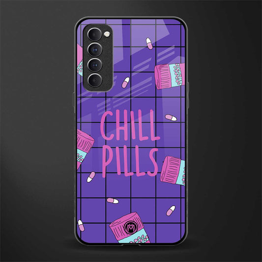 chill pills glass case for oppo reno 4 pro image