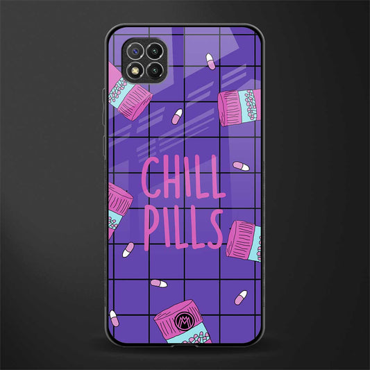 chill pills glass case for poco c3 image