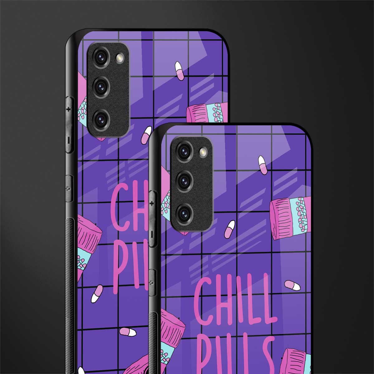 chill pills glass case for samsung galaxy s20 fe image-2