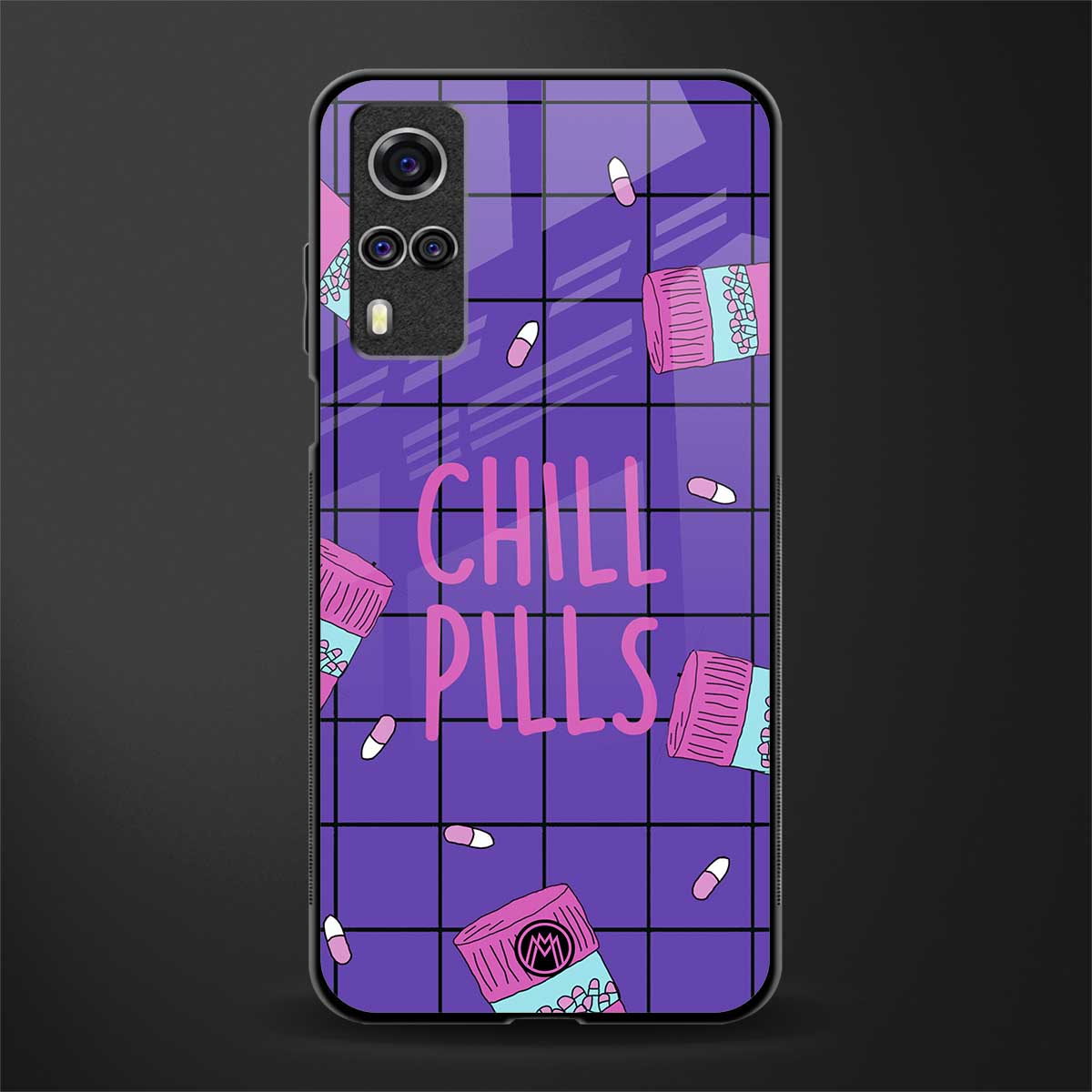 chill pills glass case for vivo y31 image