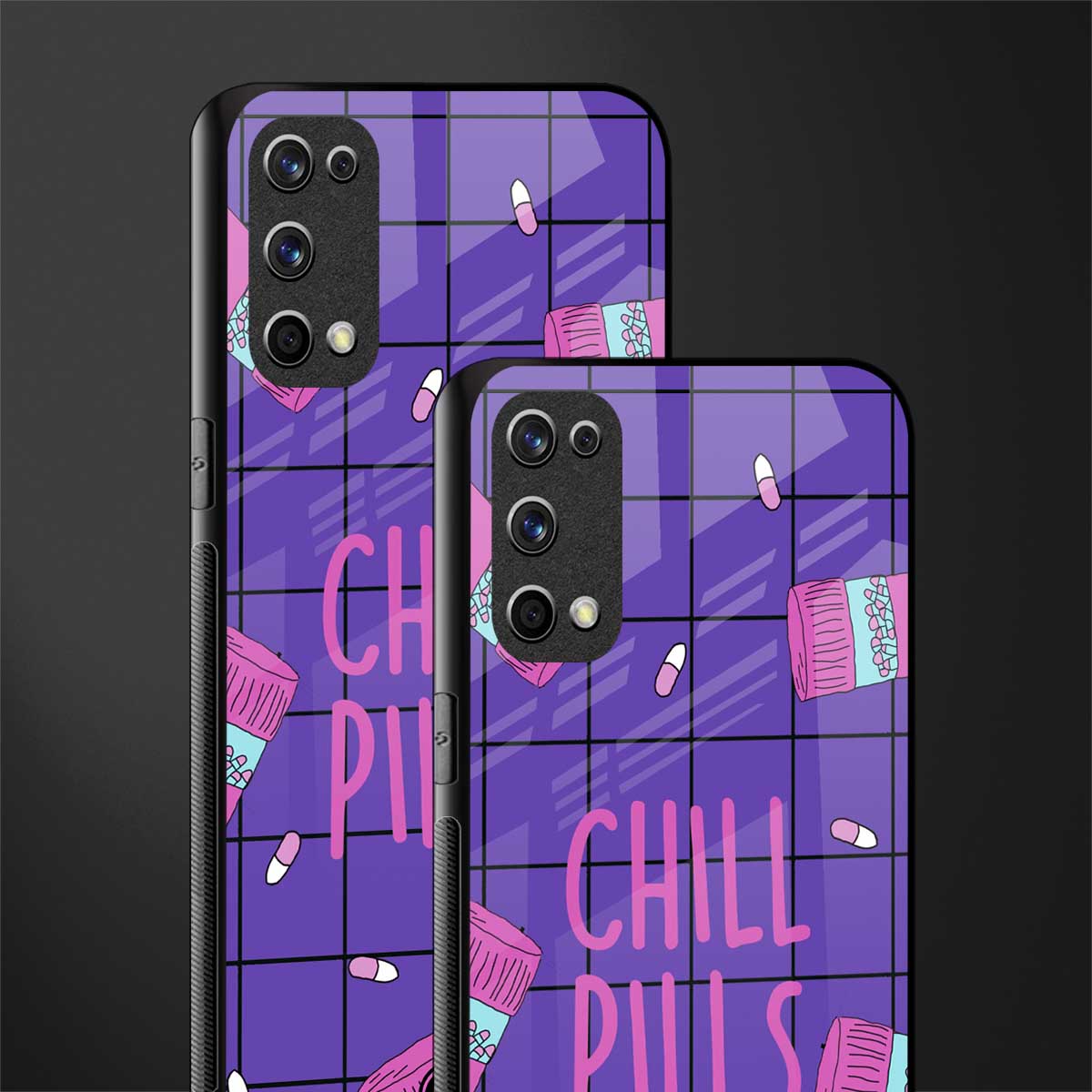 chill pills glass case for realme x7 pro image-2