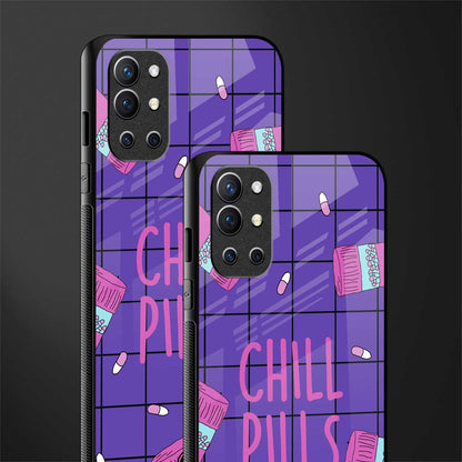 chill pills glass case for oneplus 9r image-2