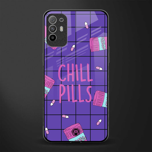chill pills glass case for oppo f19 pro plus image