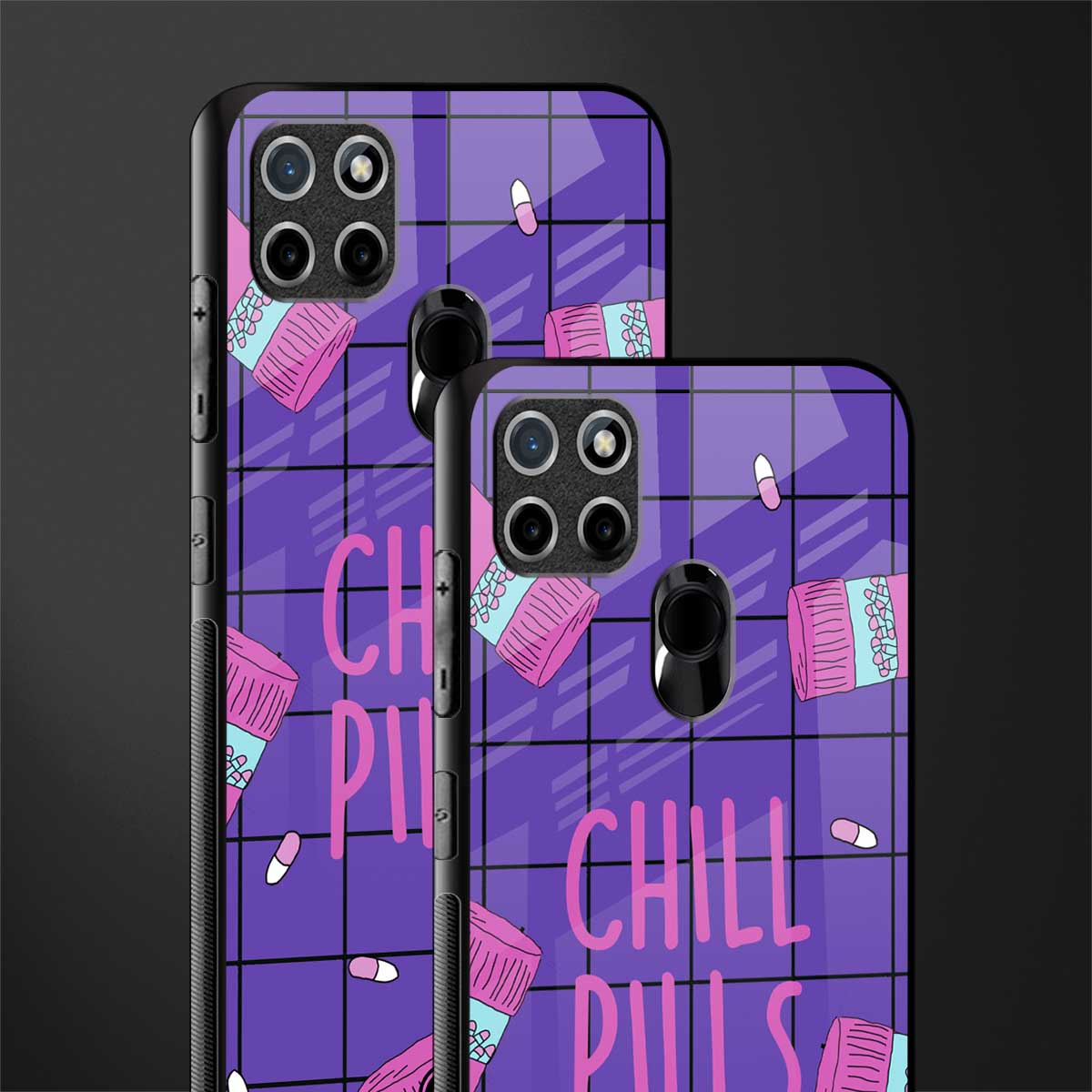 chill pills glass case for realme c21y image-2