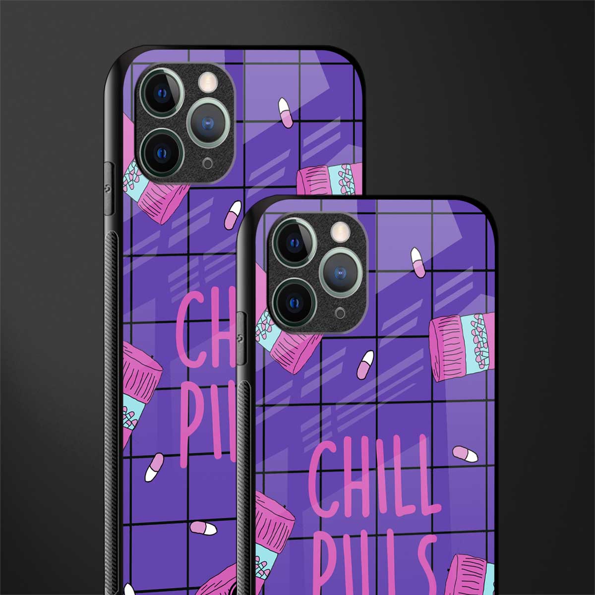 chill pills glass case for iphone 11 pro max image-2