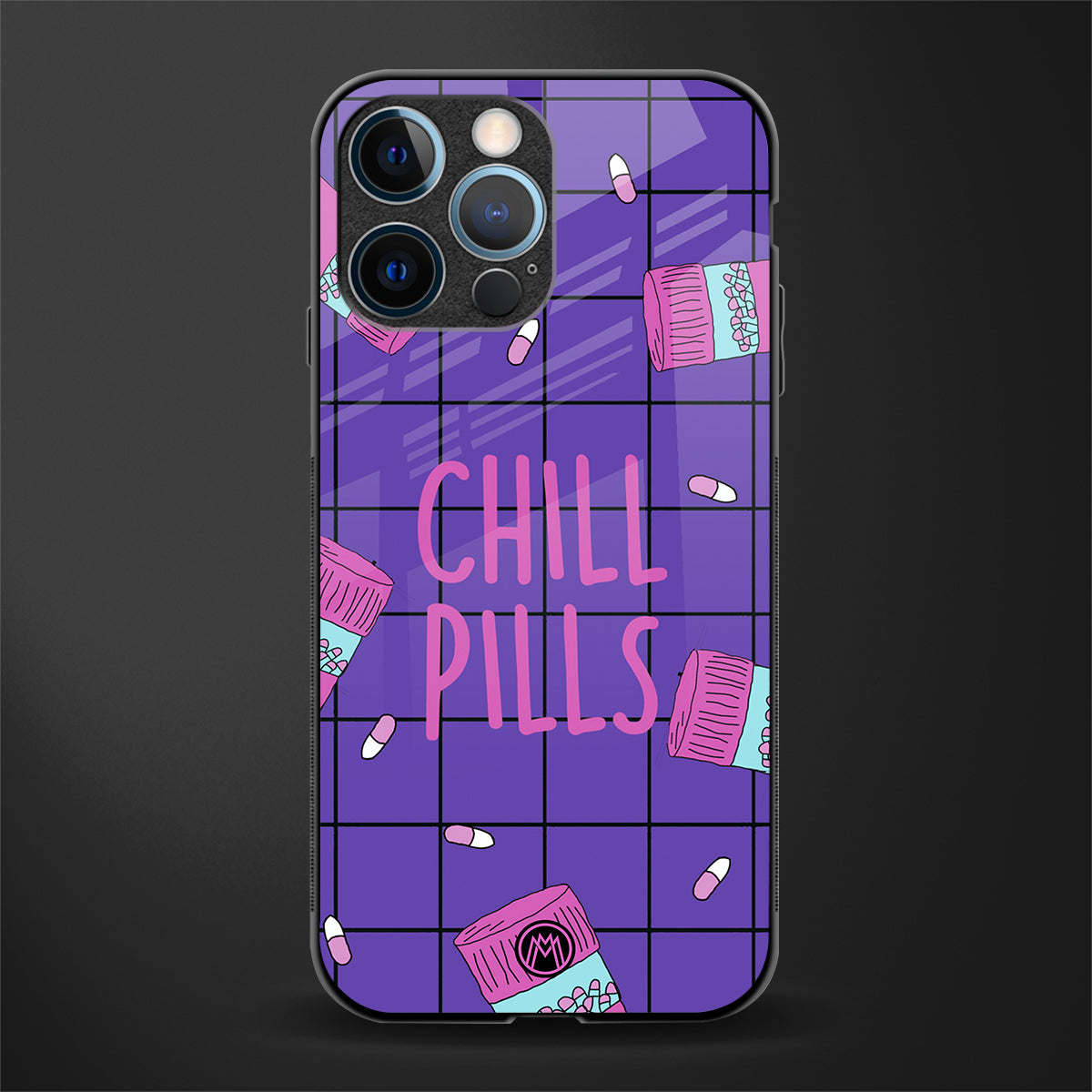 chill pills glass case for iphone 12 pro image