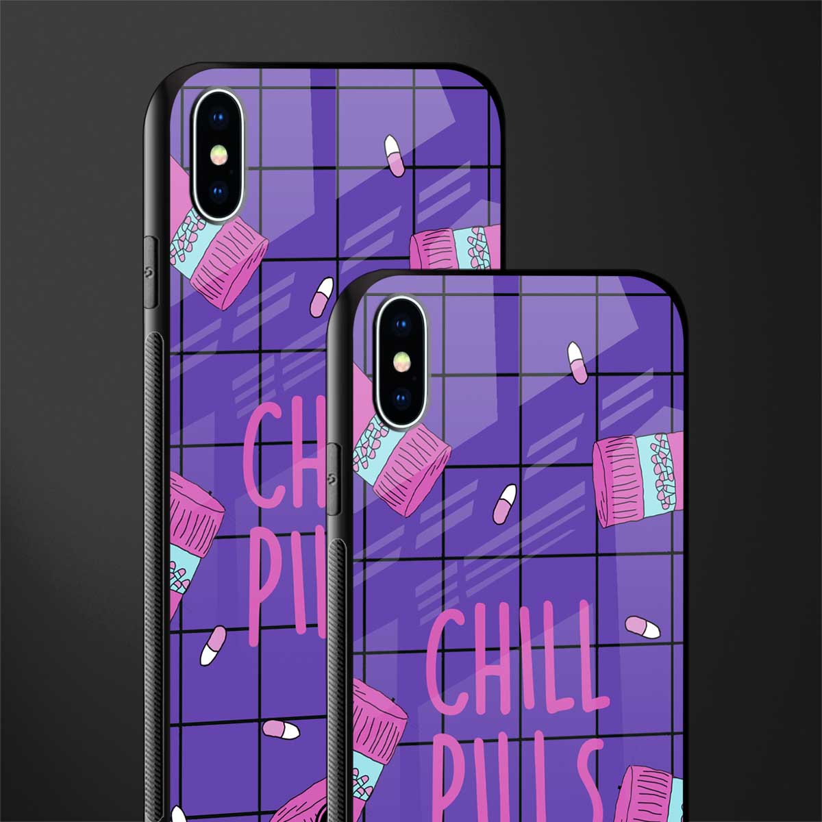 chill pills glass case for iphone xs max image-2