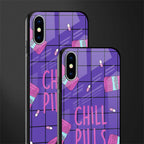 chill pills glass case for iphone xs image-2