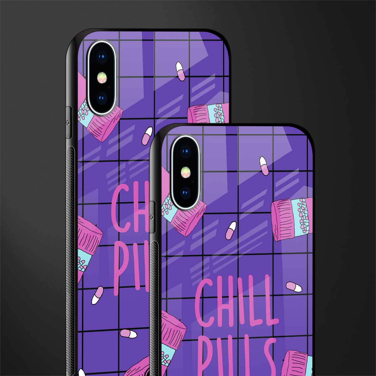 chill pills glass case for iphone xs image-2