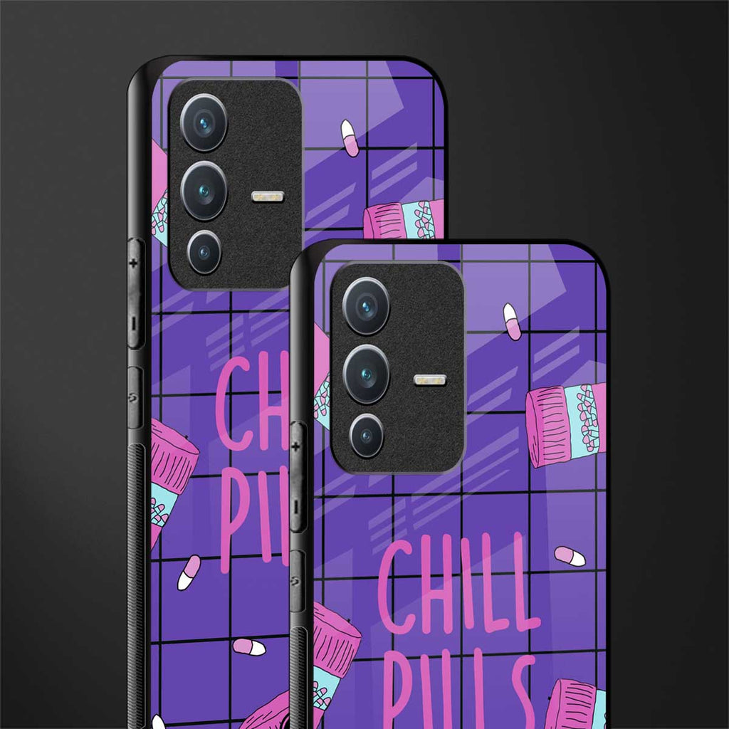 chill pills glass case for vivo v23 5g image-2