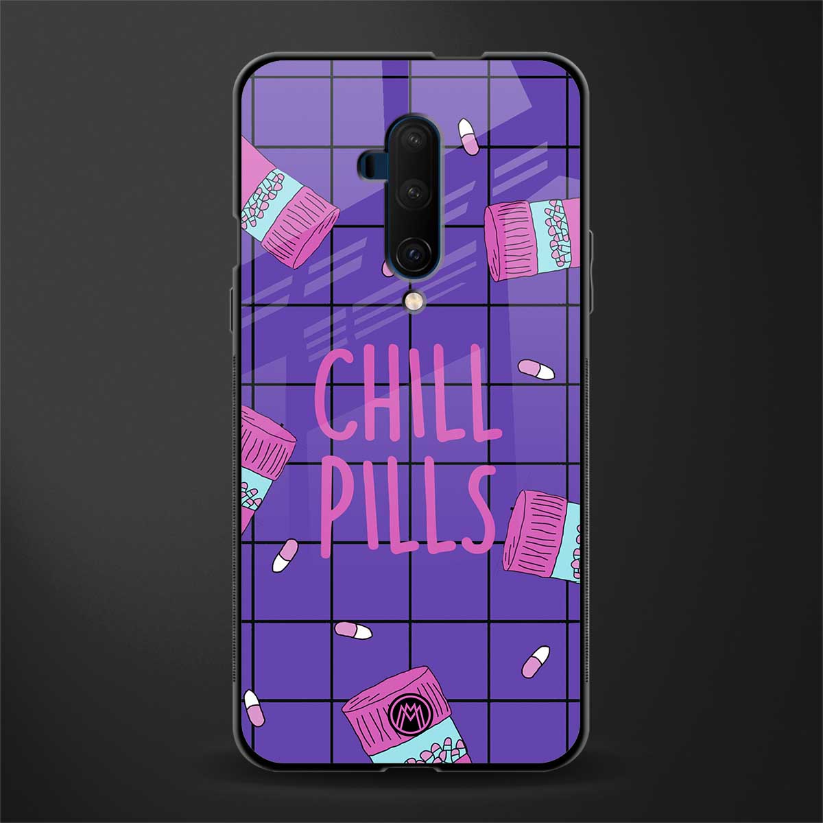 chill pills glass case for oneplus 7t pro image