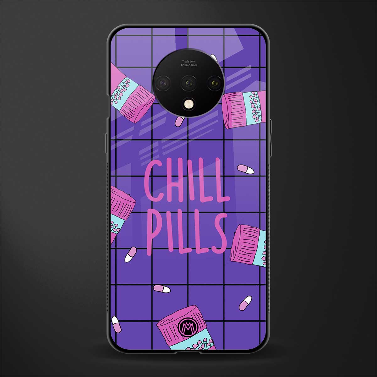 chill pills glass case for oneplus 7t image