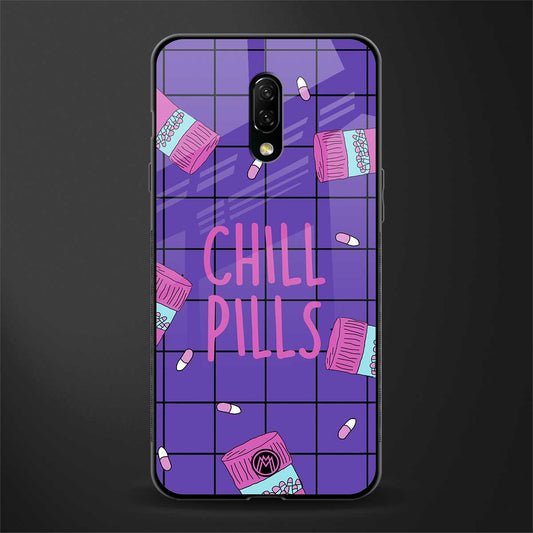 chill pills glass case for oneplus 7 image