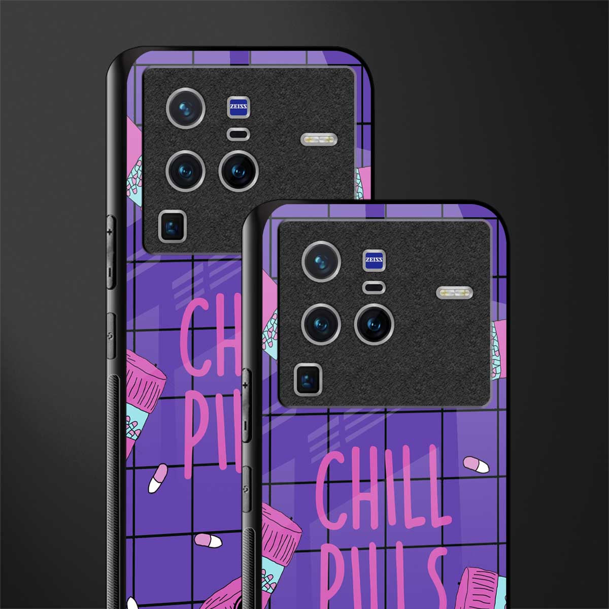 chill pills glass case for vivo x80 pro 5g image-2