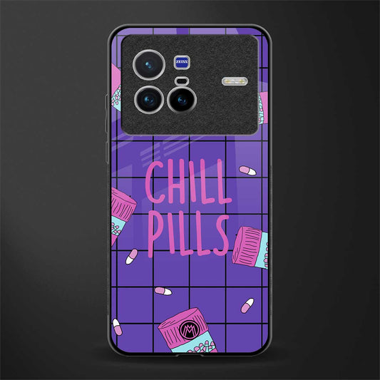 chill pills glass case for vivo x80 image