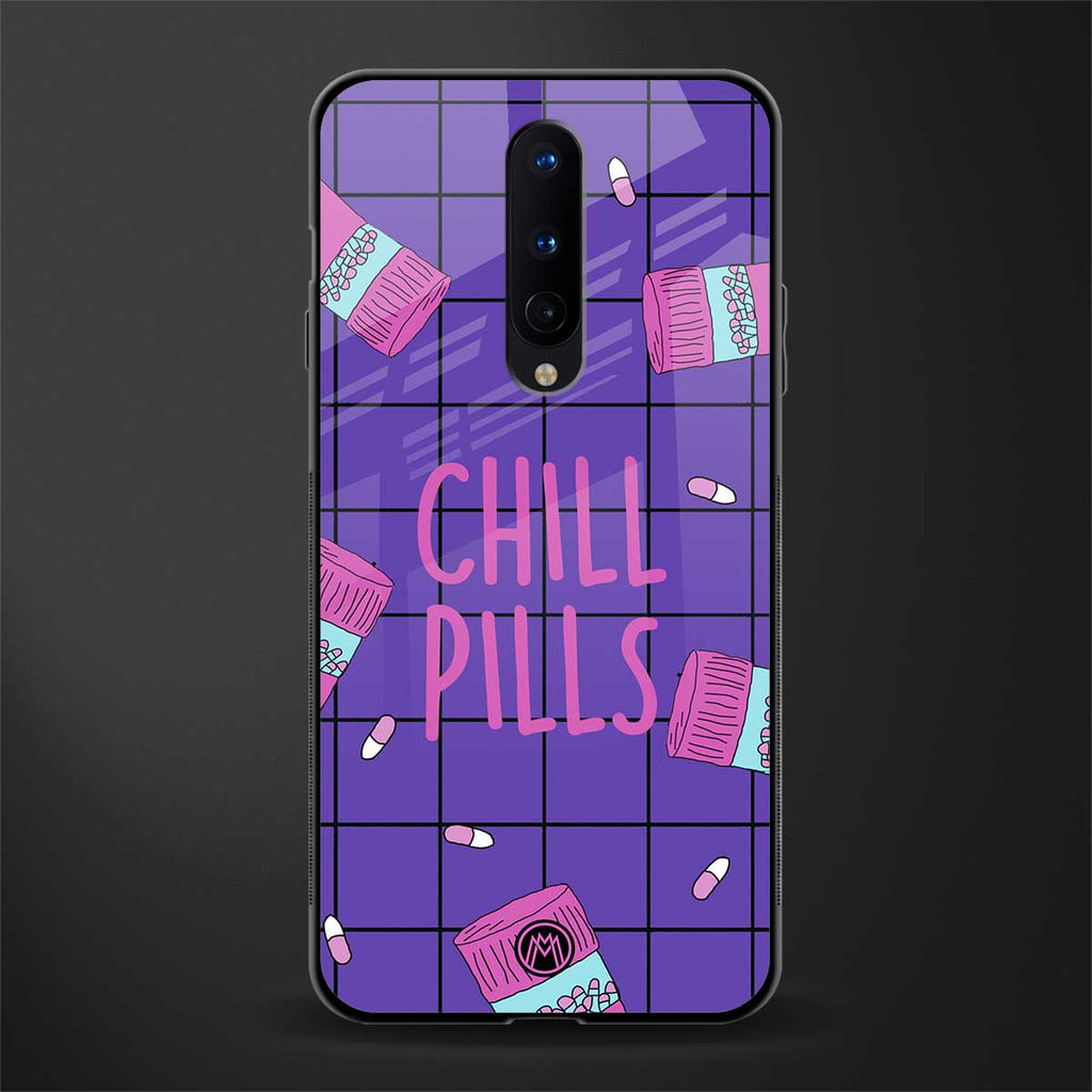 chill pills glass case for oneplus 8 image