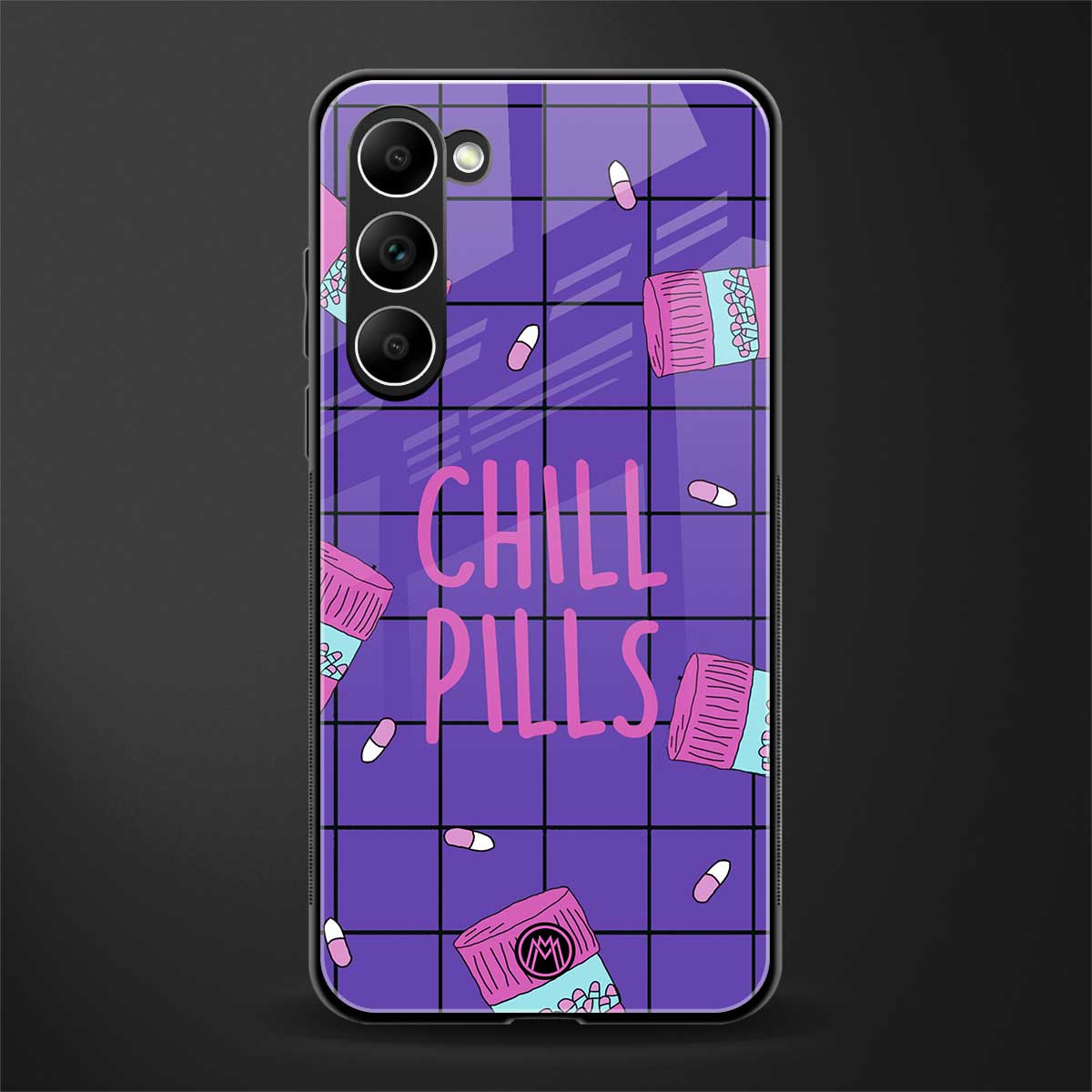 chill pills glass case for phone case | glass case for samsung galaxy s23