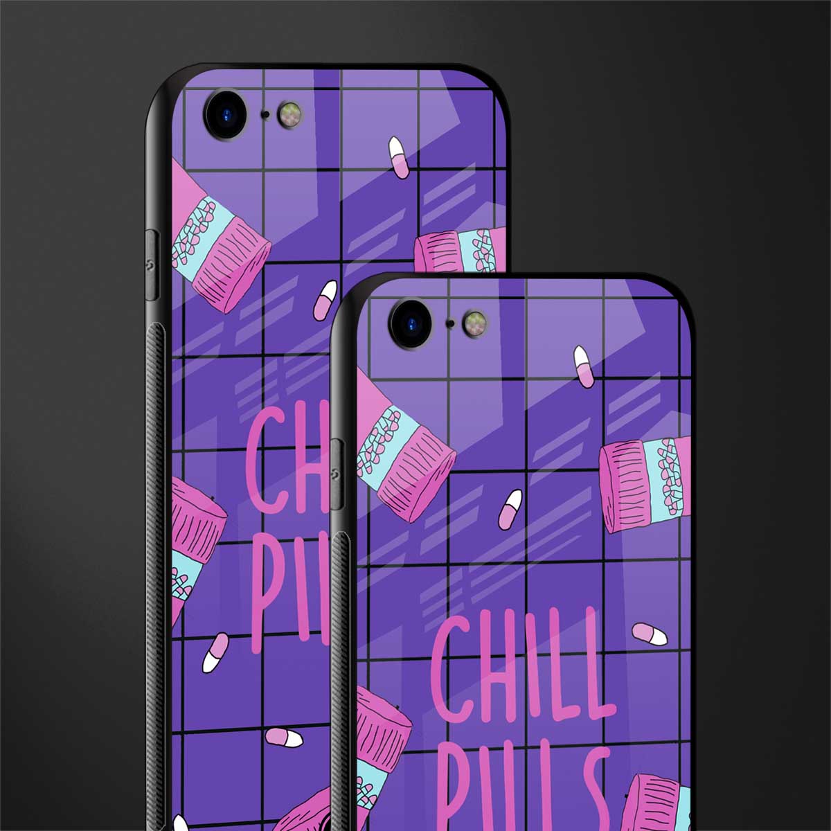 chill pills glass case for iphone 7 image-2