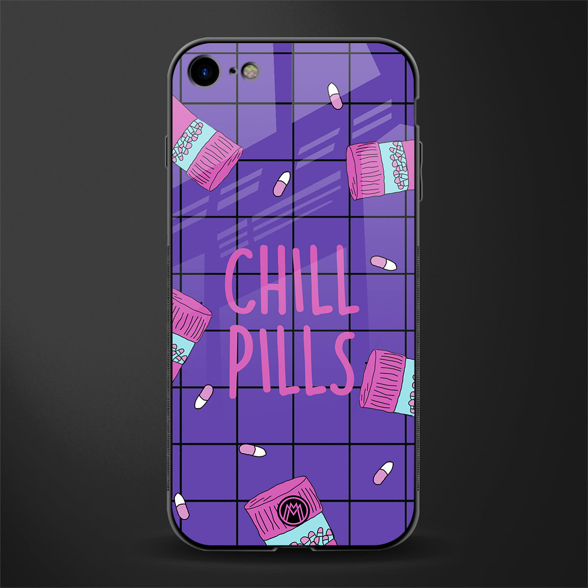chill pills glass case for iphone 7 image