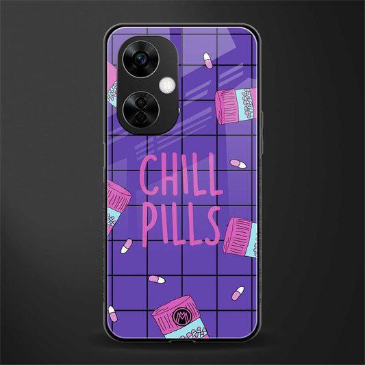 chill pills back phone cover | glass case for oneplus nord ce 3 lite