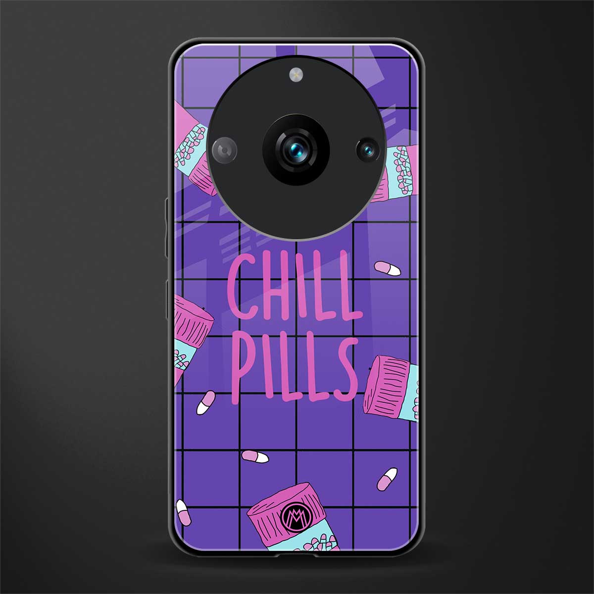 chill pills back phone cover | glass case for realme 11 pro 5g