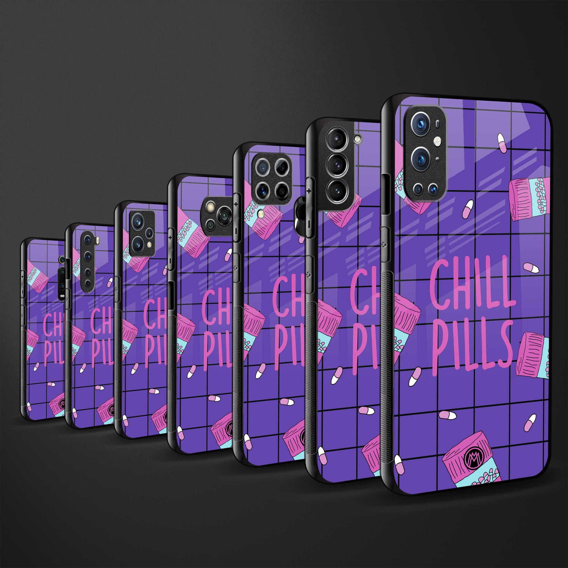 chill pills back phone cover | glass case for samsun galaxy a24 4g