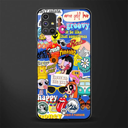 classic collage aesthetic glass case for samsung galaxy m51 image
