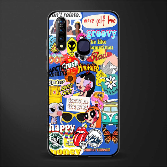 classic collage aesthetic glass case for vivo z1 pro image