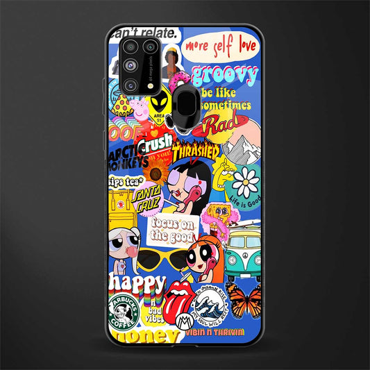 classic collage aesthetic glass case for samsung galaxy m31 prime edition image
