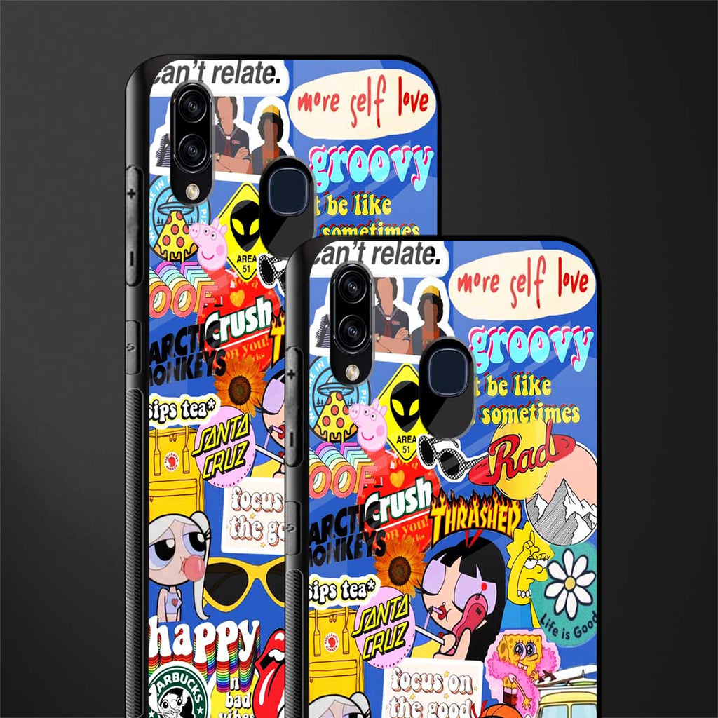 classic collage aesthetic glass case for samsung galaxy a20 image-2
