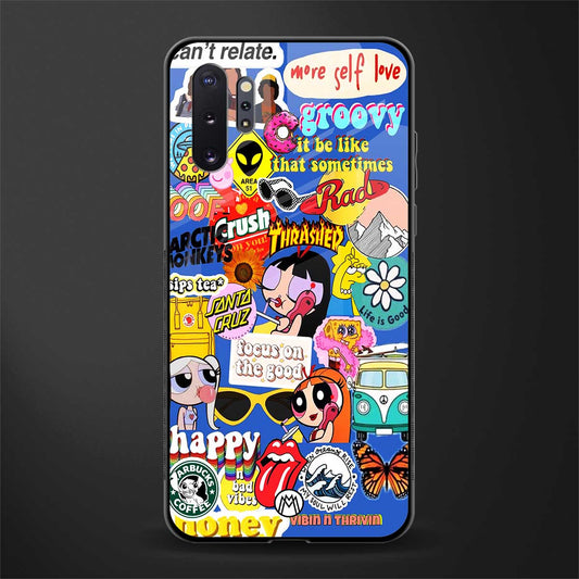 classic collage aesthetic glass case for samsung galaxy note 10 plus image