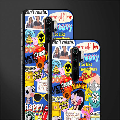 classic collage aesthetic glass case for redmi note 8 pro image-2