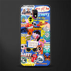 classic collage aesthetic glass case for redmi 8a image