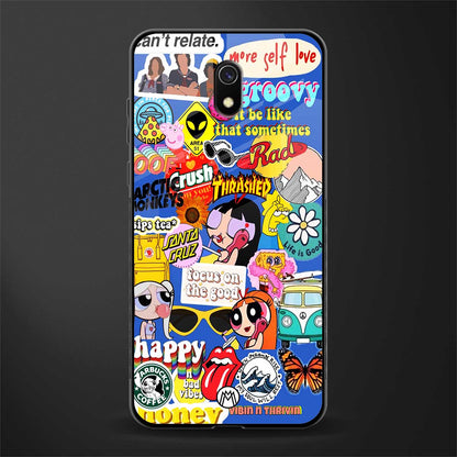 classic collage aesthetic glass case for redmi 8a image