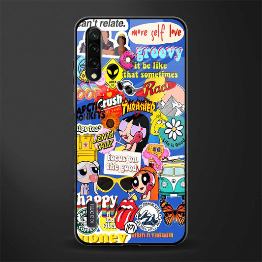 classic collage aesthetic glass case for mi a3 redmi a3 image