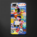classic collage aesthetic glass case for oppo a7 image