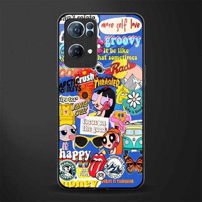 classic collage aesthetic glass case for oppo reno7 pro 5g image