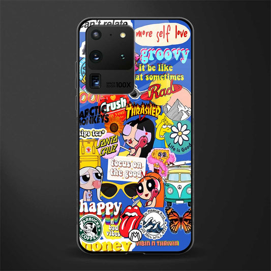 classic collage aesthetic glass case for samsung galaxy s20 ultra image
