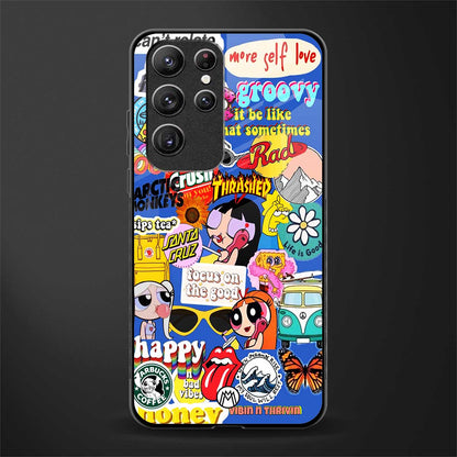 classic collage aesthetic glass case for samsung galaxy s22 ultra 5g image