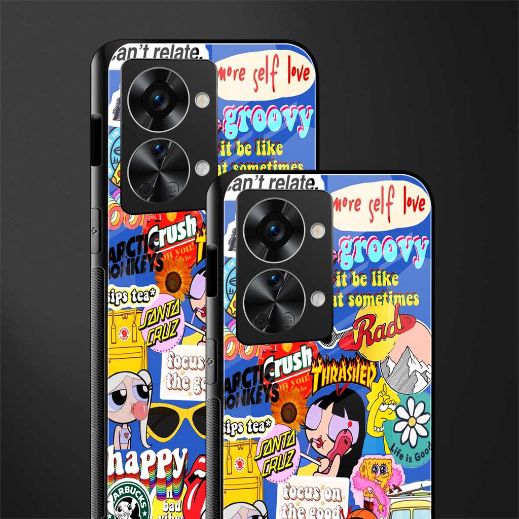classic collage aesthetic glass case for phone case | glass case for oneplus nord 2t 5g