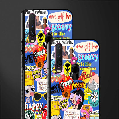 classic collage aesthetic glass case for vivo y17 image-2