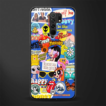 classic collage aesthetic glass case for poco m2 image