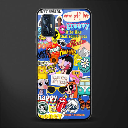 classic collage aesthetic glass case for vivo v17 image