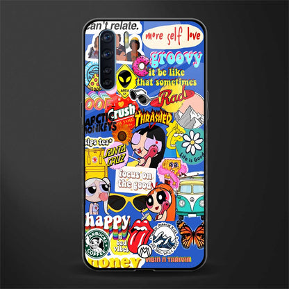 classic collage aesthetic glass case for oppo f15 image
